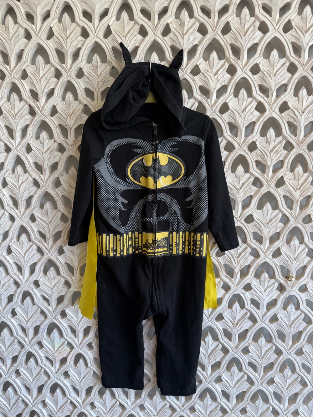 Batman Toddler Costume 24M Hooded Jumpsuit Cape Halloween